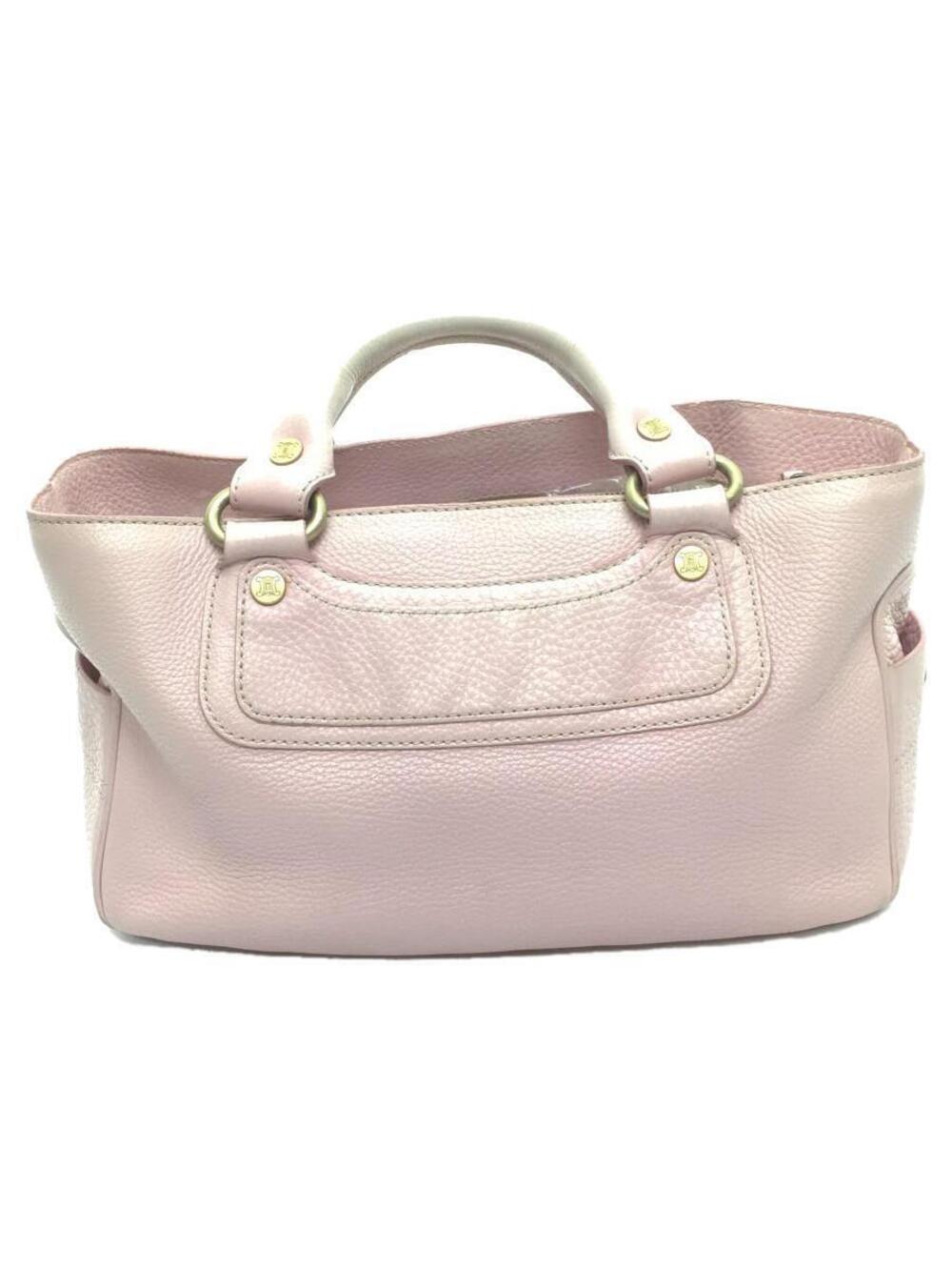 Celine Boogie bag goldtone logo plaques exterior pockets Pink